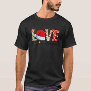 Camiseta Amor Como Jesus Natal Cristão Amor de Papai Noel