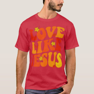 Camiseta Amor Como Jesus outono deixa tendência estética