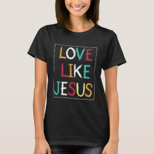 Camiseta Amor Como Jesus, Preguiçoso Católico, Retro Chr