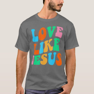 Camiseta Amor Como Jesus Retro Vintage Jesus Christian