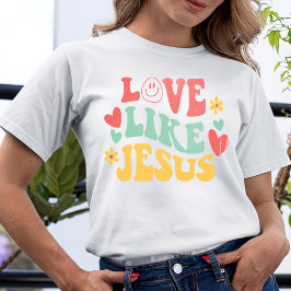 Camiseta Amor Como Jesus T-Shirt, Cores De Conforto, Trendê