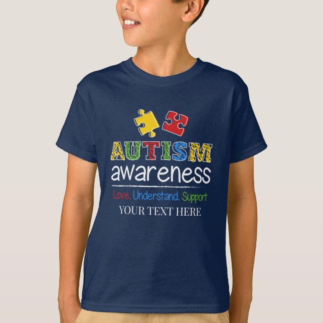 Camiseta Amor Compreende Suporte Consciência do Autismo (Frente)