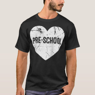 Camiseta Amor Coração a Ensinar Professor Orgulhoso Pré-Esc