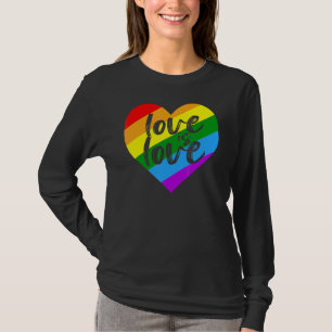 Camiseta Amor Coração Arco-Íris Lgbt Pride Igualdade Mon