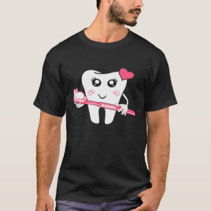 Camiseta Amor Coração Odontologia Escova Dental Arte