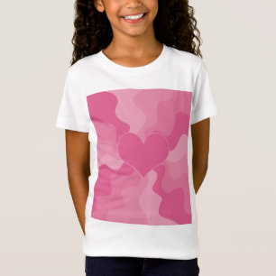 Camiseta Amor Coração - Rosa