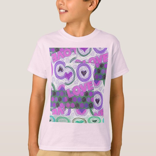 Camiseta Amor coração sentimental adorável (Frente)