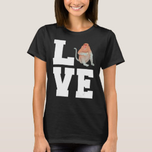 Camiseta Amor Cores Castanhos Vermelhas Proboscy Macaco