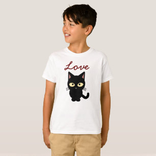 Camiseta Amor Criança Design de Gato