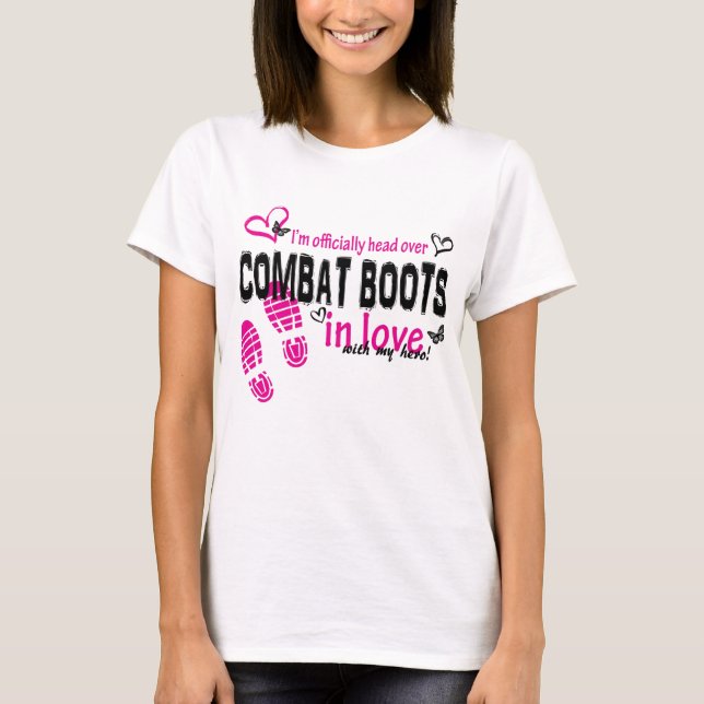 Camiseta Amor da bota de combate (Frente)