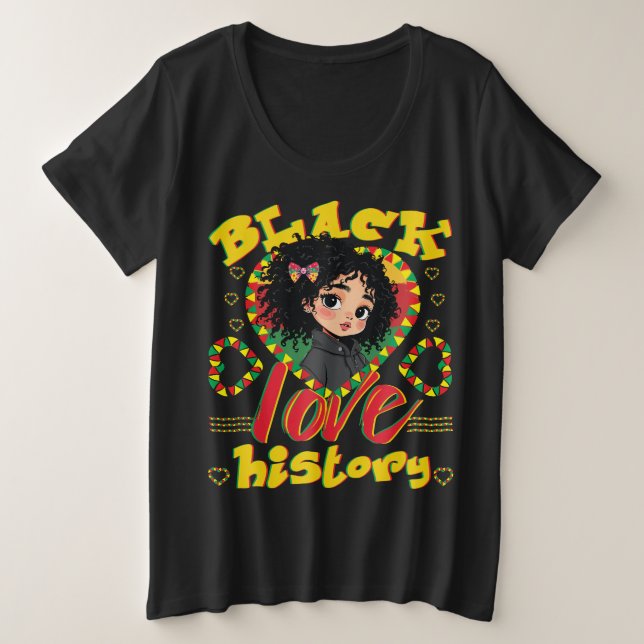 Camiseta Amor da História Negra (Frente do Design)