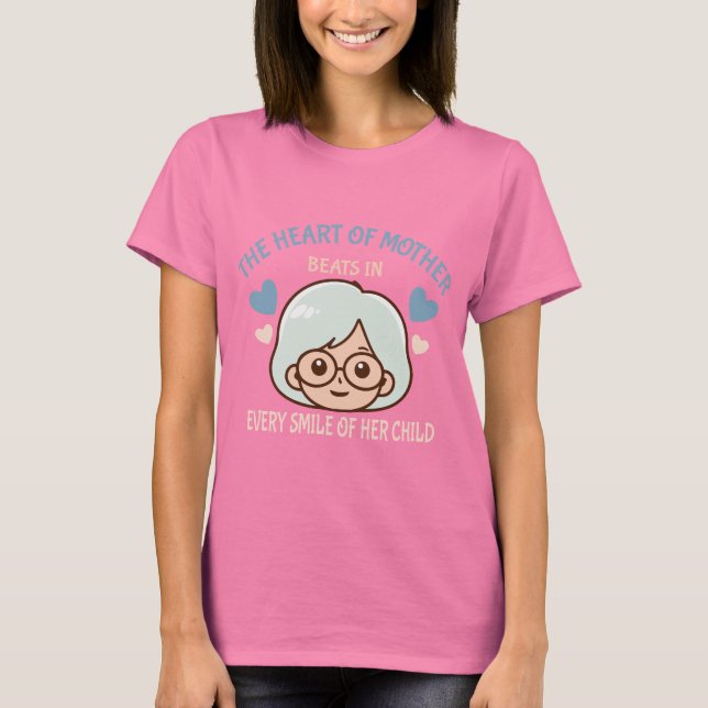 Camiseta amor da mãe sentida - dia de as mães (Frente)