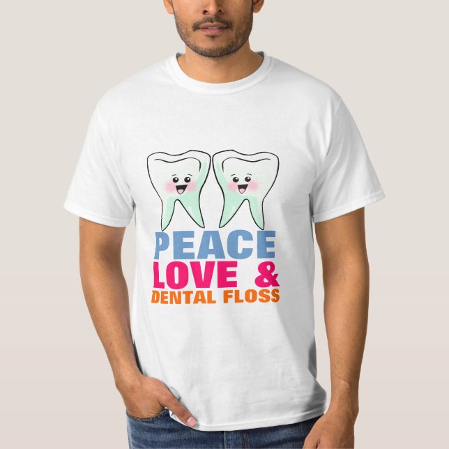 Camiseta Amor da paz e Floss dental (Frente)