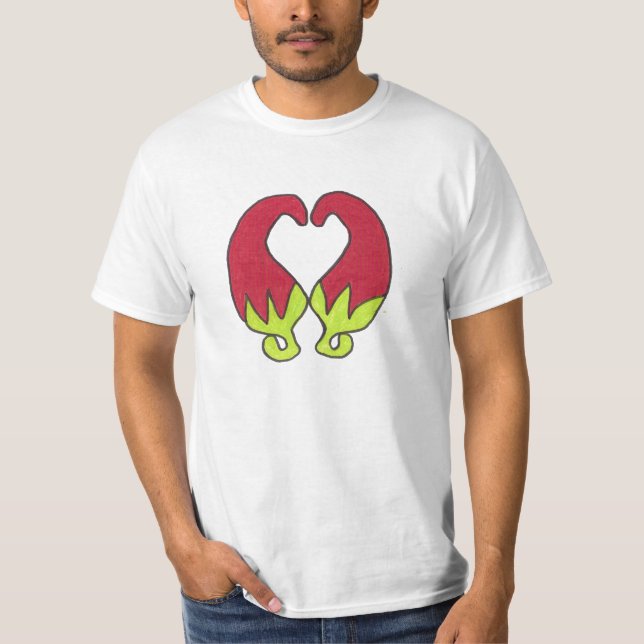 Camiseta Amor da pimenta de pimentão (Frente)