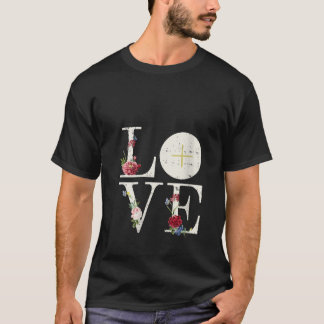 Camiseta Amor das Mulheres Eucaristia Primeira Comunhão Cri