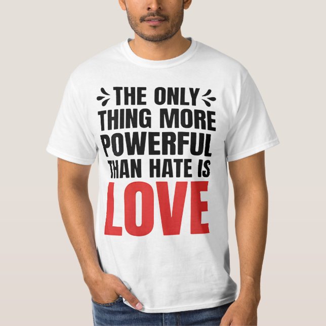 Camiseta Amor das Mulheres Sobre Ódio Igualdade Poderosa Fe (Frente)