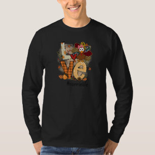 Camiseta Amor das Mulheres Turquia Nonnie Vida Dia de Ação 