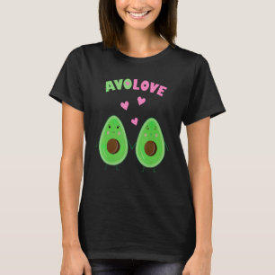 Camiseta Amor de Abacate Mini Corações Vegano Dia dos Namor