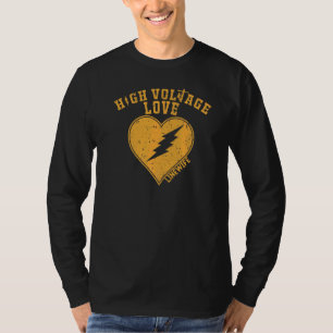 Camiseta Amor de Alta Tensão Lineman Esposa Namoradas Linew
