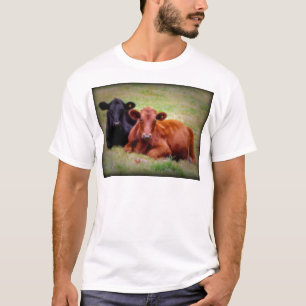 Camiseta Amor de Angus - par de gado de lado a lado