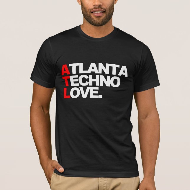 Camiseta Amor de Atlanta Techno (preto) (Frente)