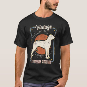 Camiseta Amor de Cão Clássico Vintage Retro Rhodesian Ridge
