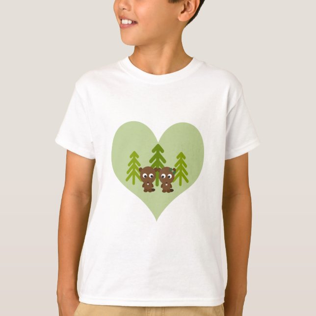 Camiseta Amor de castor bonito (Frente)