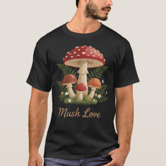 Camiseta Amor de Cogumelo Fofo Cogumelo Hippie Floresta Nat
