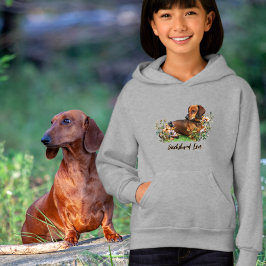 Camiseta Amor de Dachshund Marrom Meu Cachorro