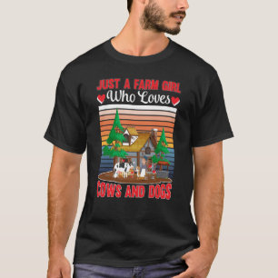 Camiseta Amor de Garota Camponesa por Vacas e Cães Humor Ru