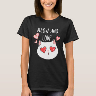 Camiseta Amor de gato bonito e lúdico com meado