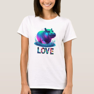 Camiseta Amor de Hipopótamo Neon Legal
