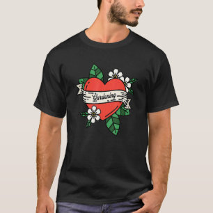 Camiseta Amor De Jardinagem Coração Rebellious Gardener Flo