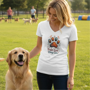 Camiseta Amor de Lar de Resgate Animal Muda Vidas Impressão