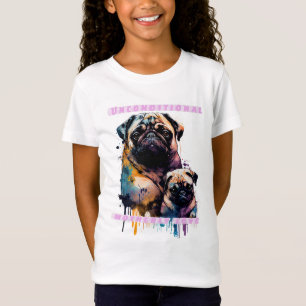 Camiseta Amor de madre pug - Amor maternal incondicional