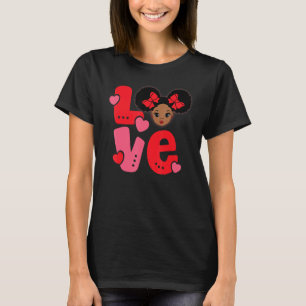 Camiseta Amor de Menina Negra Dia dos Namorados Afro-Americ