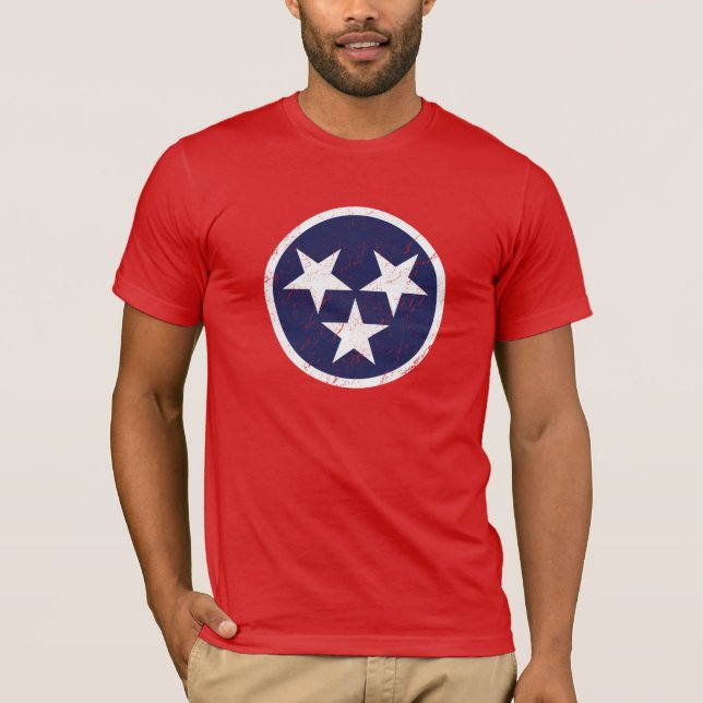 Camiseta Amor de Nashville do Grunge da bandeira do estado (Frente)