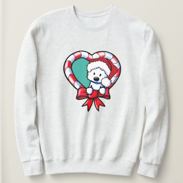 Camiseta Amor de Natal KiniArt Westie (Frente do Design)