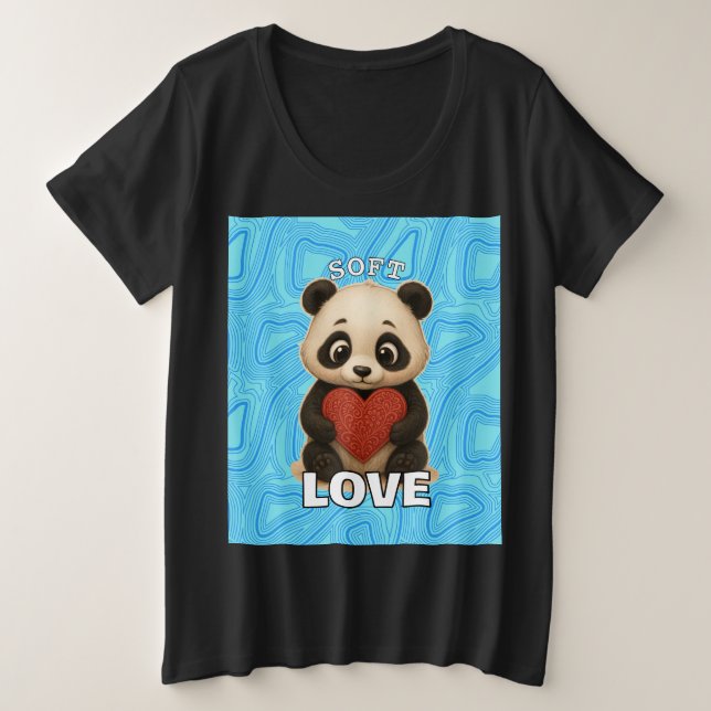 Camiseta amor de panda (Frente do Design)