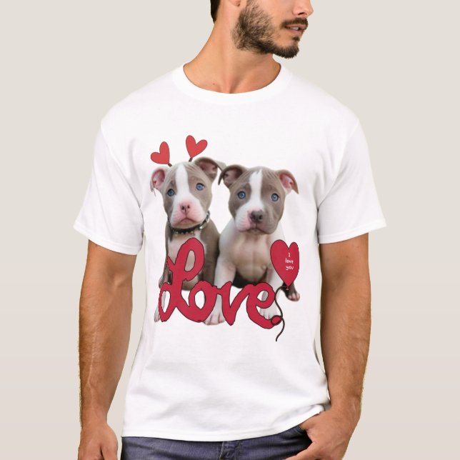 Camiseta Amor de pit bull (Frente)