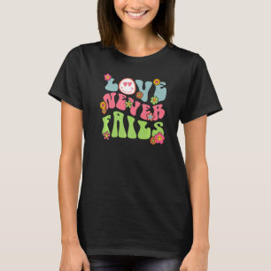 Camiseta Amor de Rosto Feliz Nunca Falha Cristão Inspirador