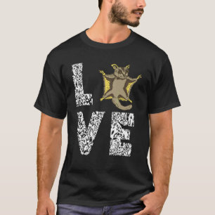 Camiseta Amor de Sugar Glider Planando Animal Esquilo Austr