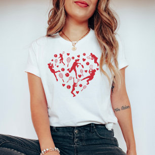 Camiseta Amor de Tênis de Coração Vermelho
