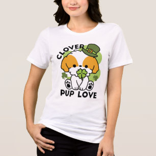 Camiseta Amor de véu - Ruas. Design de cão no dia de Patric
