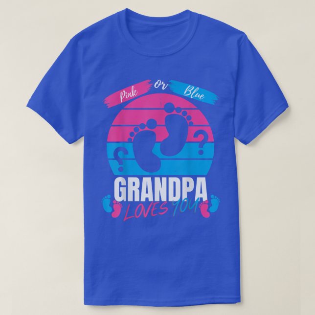 Camiseta Amor De Vovô Azul Ou Rosa (Frente do Design)