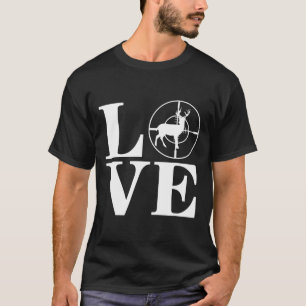 Camiseta Amor Deer Caçando Arcos Engraçados Rifle Deer Hunt