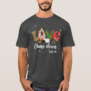 Camiseta Amor Desceu Luke 211 Bebê Jesus Família Natal