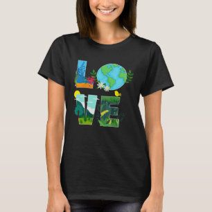 Camiseta Amor Dia da Terra Salve Nossas Árvores de Plantas 