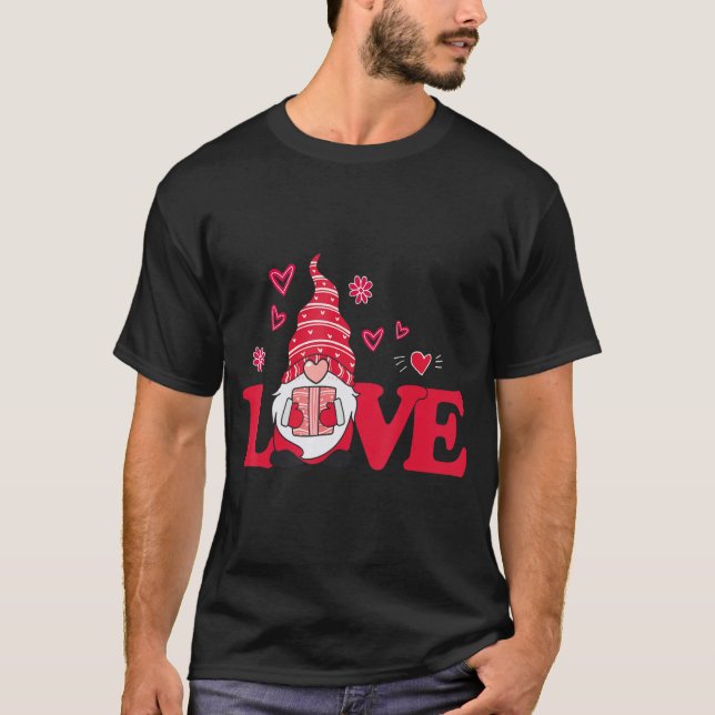 Camiseta Amor, Dia de os namorados Gnomo, Gnomos de Dias de (Frente)
