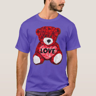 Camiseta Amor Dias de os namorados do coração Mosaico Ver